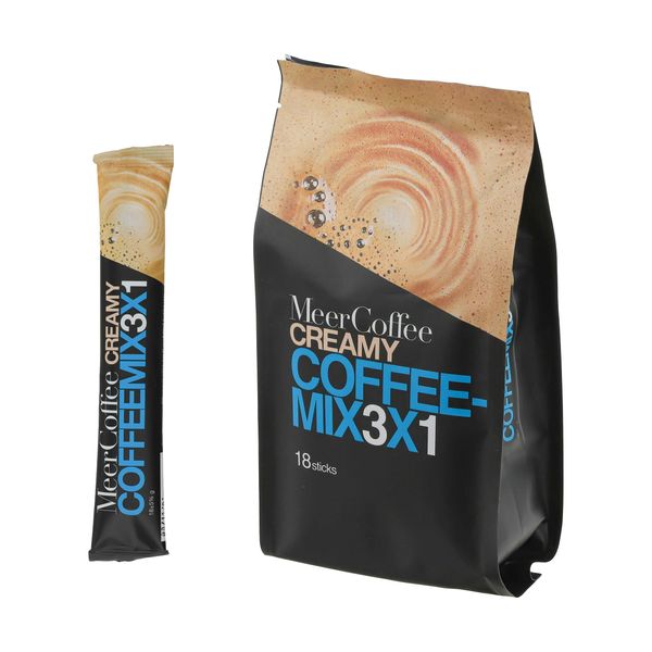 پودر مخلوط قهوه فوری میرکافی با طعم خامه - 18 گرم بسته 18 عددی