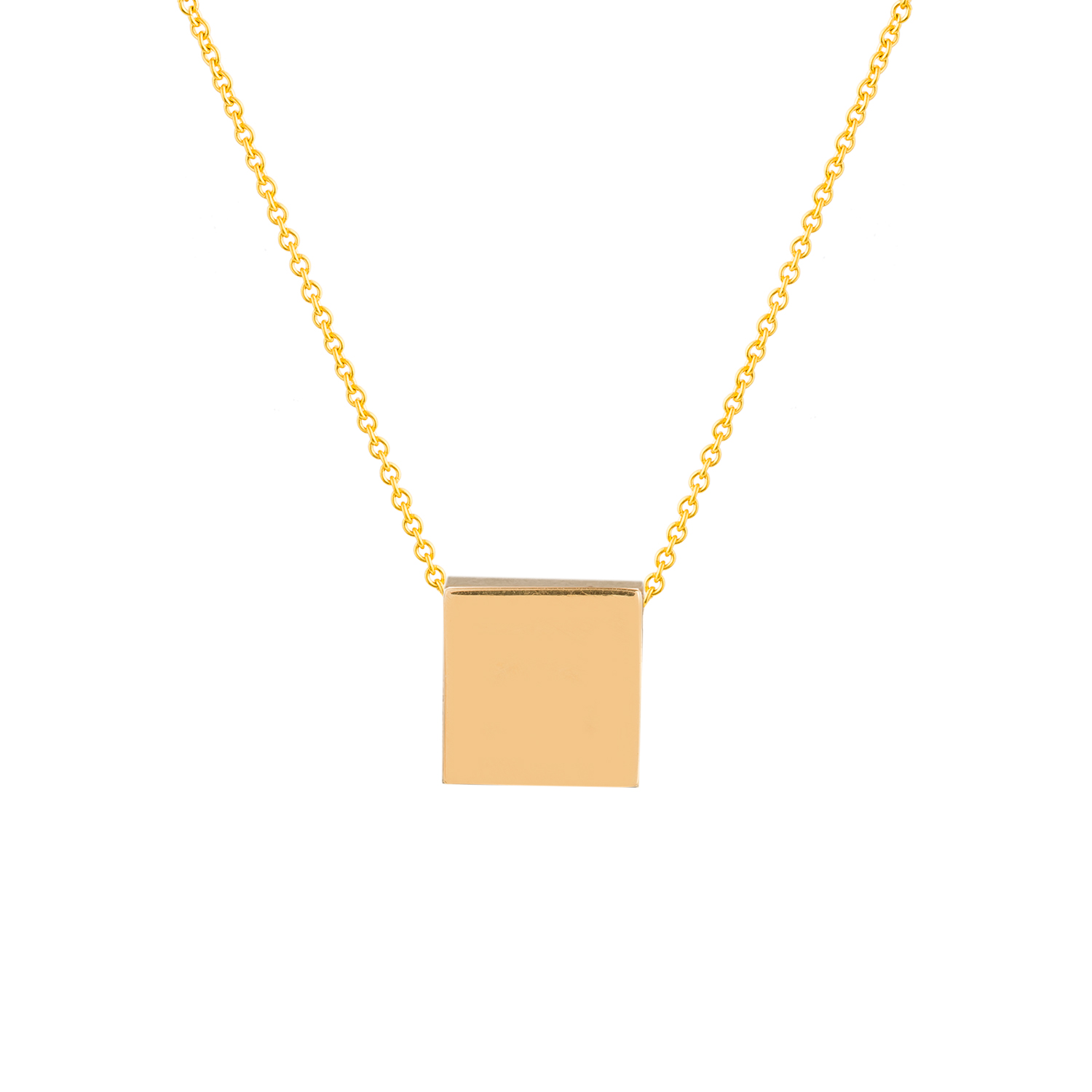 گردنبند طلا 18 عیار زنانه کاکامی مدل هندسی مربع کد 54