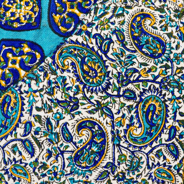 رومیزی قلمکار زابلیان مدل شاهکار طرح گنبد مسجد شیخ الله اصفهان کد HQ80