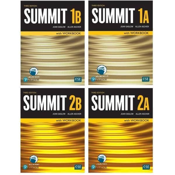 کتاب Summit اثر Joan Saslow And Allen Ascher انتشارات دنیای زبان چهار جلدی