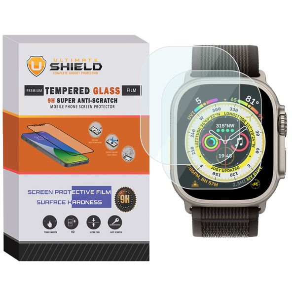 محافظ صفحه نمایش شیشه‌ای آلتیمیت شیلد مدل SH-UL مناسب برای ساعت هوشمند X8 Ultra بسته دو عددی