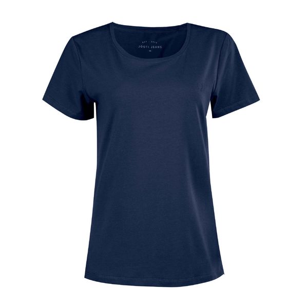 تی شرت آستین کوتاه زنانه جوتی جینز مدل بیسیک کد 1551404 رنگ سرمه‌ای روشن