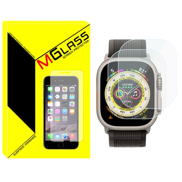 محافظ صفحه نمایش شیشه‌ای ام‌گلس مدل Glass-MG مناسب برای ساعت هوشمند ویرفیت X8 Ultra بسته دو عددی