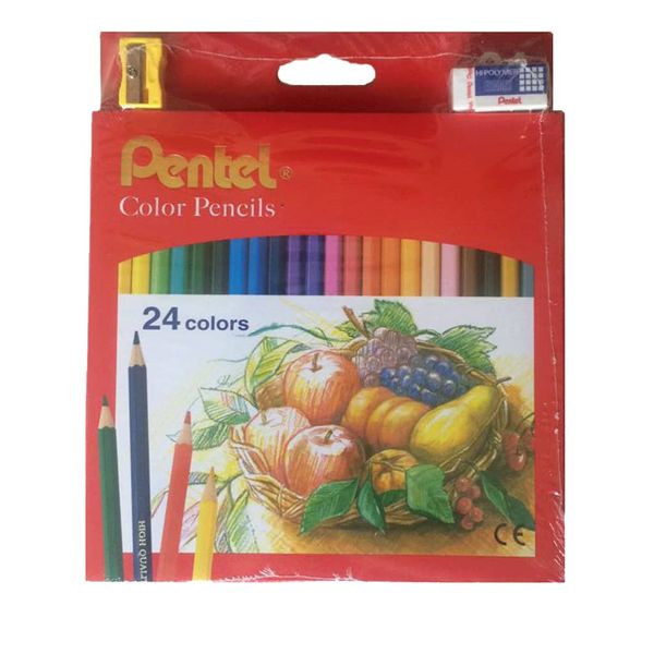 مداد رنگی 24 رنگ پنتل مدل CB8