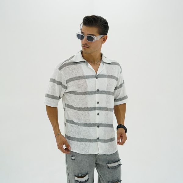 پیراهن آستین کوتاه مردانه مدل پارچه مراکشی کد T-4
