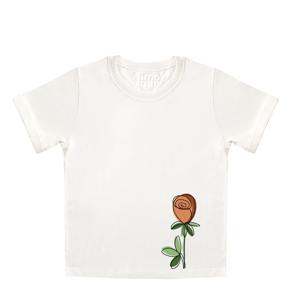 تی شرت آستین کوتاه دخترانه لیمونار گالری مدل رز ROSE