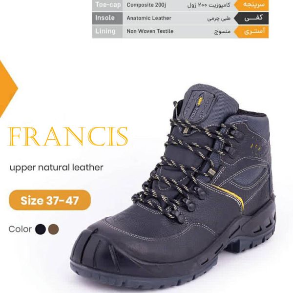 کفش ایمنی سیفتی پاتن مدل Francis کد 2020