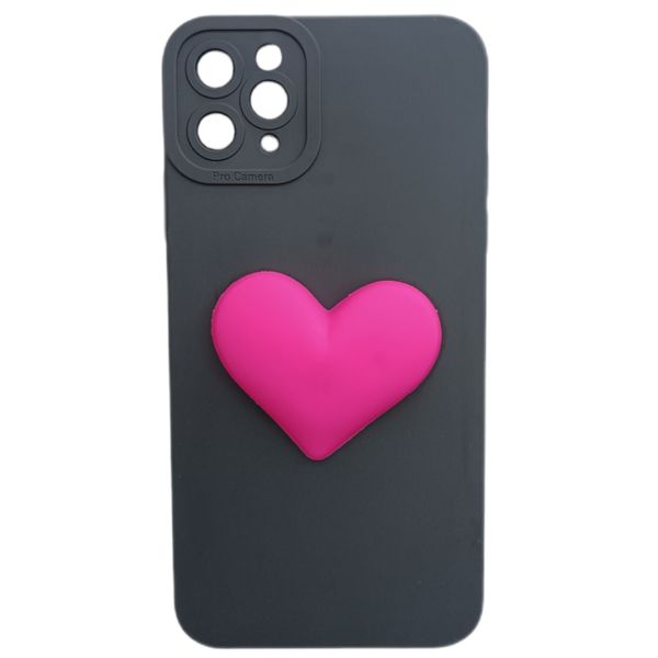 کاور مدل سیلیکونی طرح قلب مناسب برای گوشی موبایل اپل iPhone 11 Pro Max