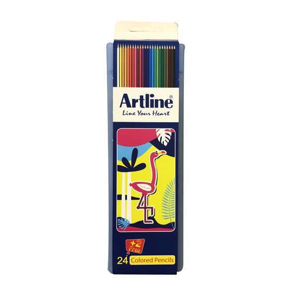 مداد رنگی 24 رنگ آرت لاین طرح پرنده