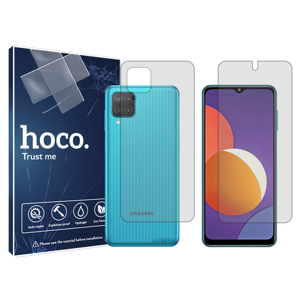 محافظ صفحه نمایش شفاف هوکو مدلHyGEL مناسب برای گوشی موبایل سامسونگ  Galaxy M 12 به همراه محافظ پشت گوشی