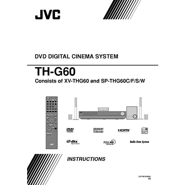 سینمای خانگی جی وی سی مدل TH-G60 مجموعه 7 عددی 