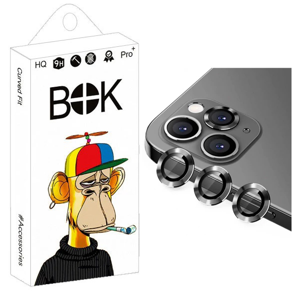 محافظ لنز دوربین رینگی بوک مدل Transparent Ring مناسب برای گوشی موبایل اپل iPhone 11 Pro / 11 Pro Max