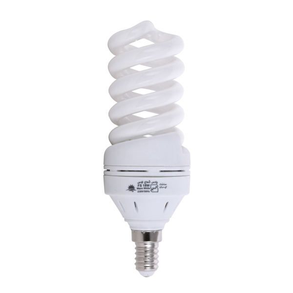 لامپ کم مصرف 18 وات پارس شعاع توس مدل FS18 پایه E14