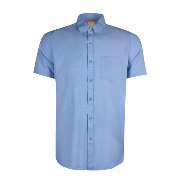 پیراهن آستین کوتاه مردانه جوتی جینز مدل بیسیک کد 303089 رنگ آبی
