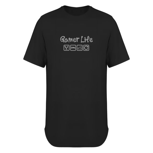 تی شرت لانگ آستین کوتاه  مردانه مدل Gamer Life کد G002