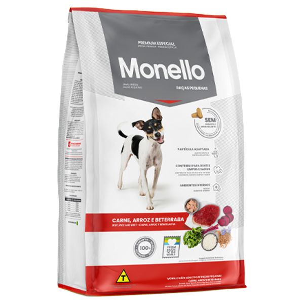 غذا خشک سگ مونلو مدل بالغ نژاد کوچک طعم گوشت وزن 1 کیلوگرم