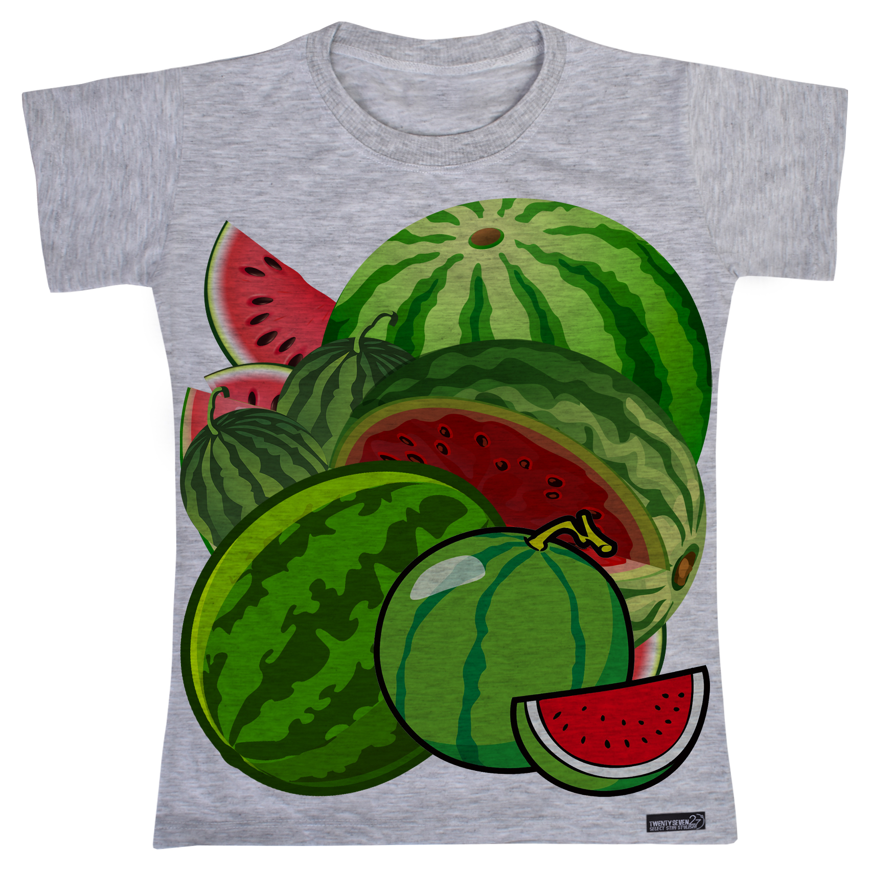 تی شرت آستین کوتاه دخترانه 27 مدل Full Watermelon کد MH833