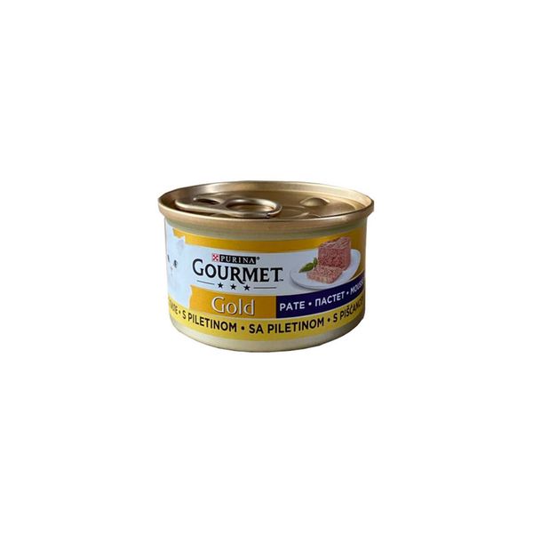 کنسرو غذای گربه گورمت مدل پته گوشت مرغ GOLD-PURINA  وزن 85 گرم