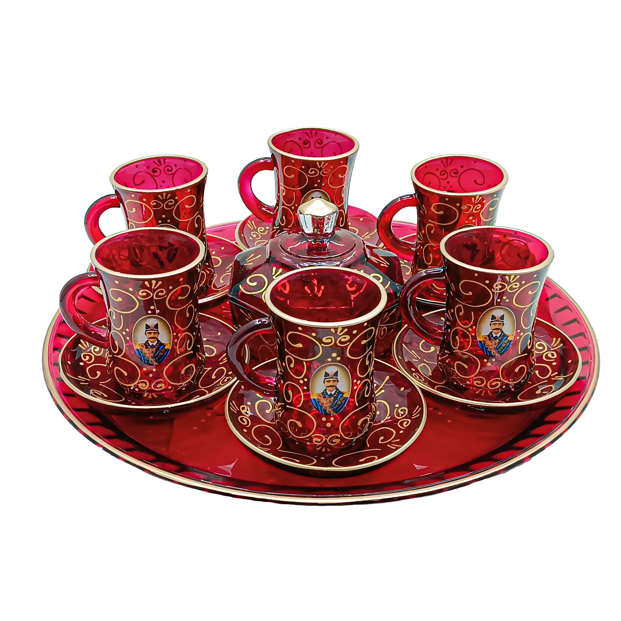 سرویس چای خوری 15 پارچه مدل شاه عباسی