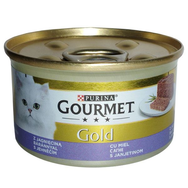 کنسرو غذای گربه گورمت پورینا مدل WITH LAMB وزن 85 گرم