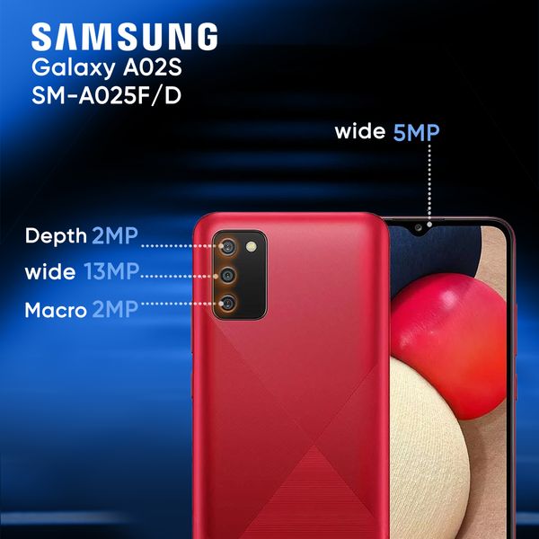 گوشی موبایل سامسونگ مدل Galaxy A02s SM-A025F/DS دو سیم کارت ظرفیت 64 گیگابایت و رم 4 گیگابایت