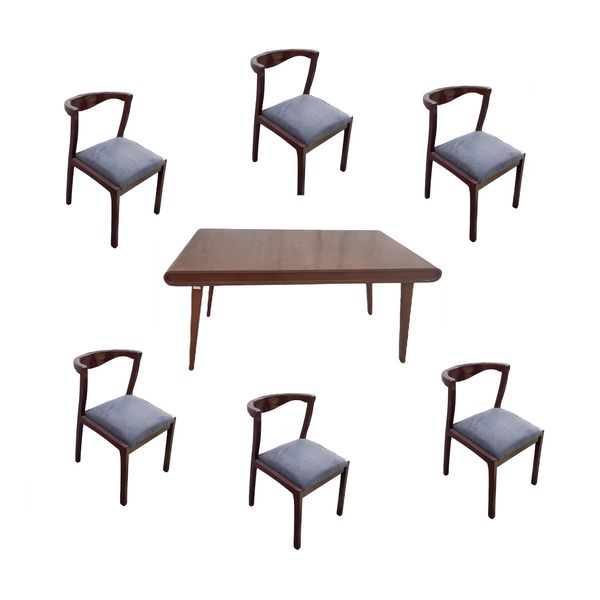میز و صندلی ناهارخوری 6 نفره گالری چوب آشنایی مدل 834