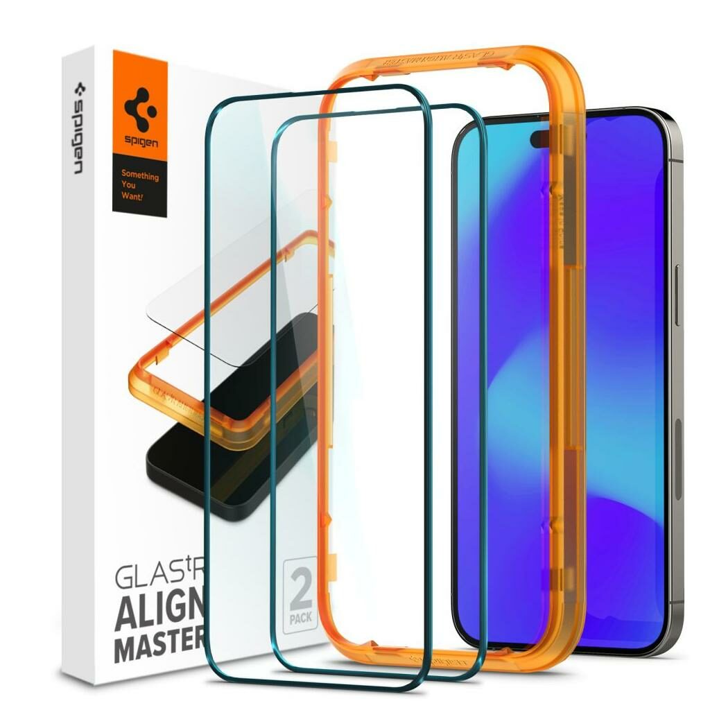 محافظ صفحه نمایش اسپیگن مدل Align Master  مناسب برای گوشی موبایل اپل iPhone 14 Pro Max بسته 2 عددی