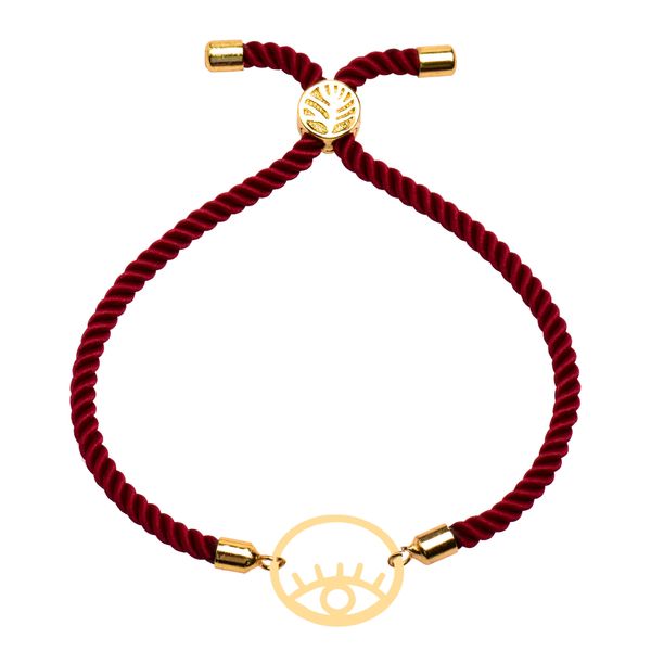 دستبند طلا 18 عیار زنانه کرابو طرح چشم نظر مدل Kr102219
