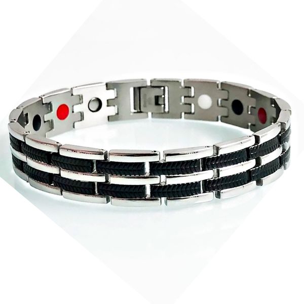دستبند مردانه مغناطیسی مدل line کد r14