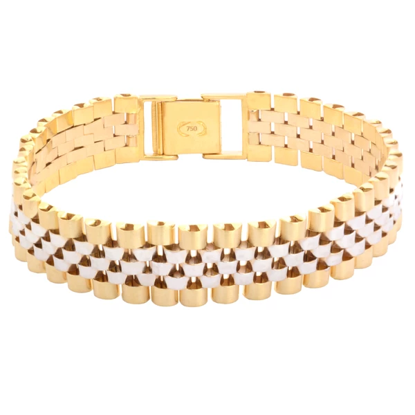 دستبند طلا 18 عیار زنانه طلای مستجابی کد R4