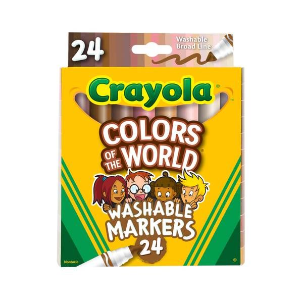 ماژیک رنگ آمیزی کرایولا مدل Colors Of The World Markers کد 7802 بسته 24 عددی