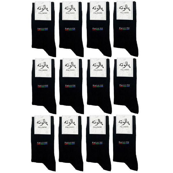 جوراب ساق بلند مردانه پالوته مدل PLT-SHG-Win12 مجموعه 12 عددی