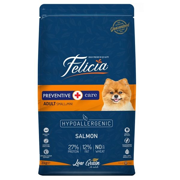 غذای خشک سگ بالغ فلیشیا مدل سالمون وزن 3 کیلوگرم