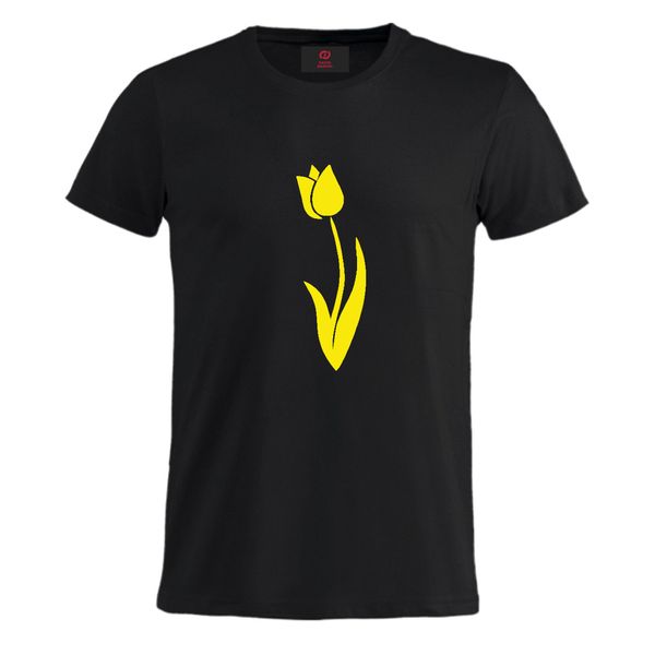 تی شرت آستین کوتاه مردانه نوین نقش طرح گل لاله مدل فانتزی کد 48166