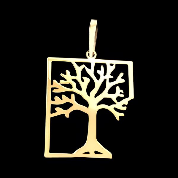 آویز گردنبند طلا 18 عیار زنانه مدل درخت