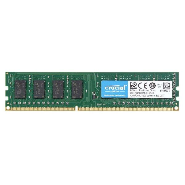 رم دسکتاپ DDR3L تک کاناله 1866 مگاهرتز CL13 کروشیال مدل PC3-14900 ظرفیت 4 گیگابایت