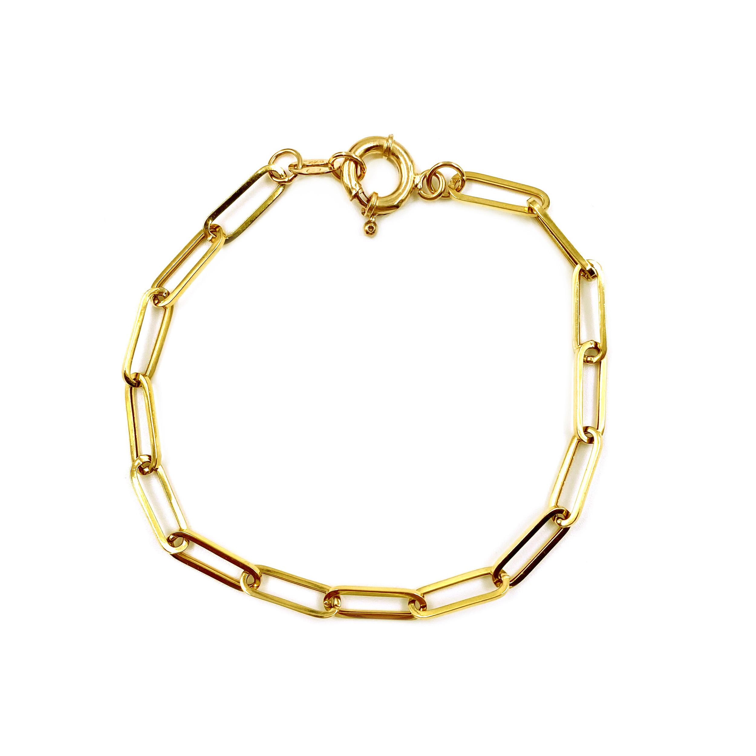 دستبند طلا 18 عیار زنانه هماتیت گلد مدل هرمس کد 130772
