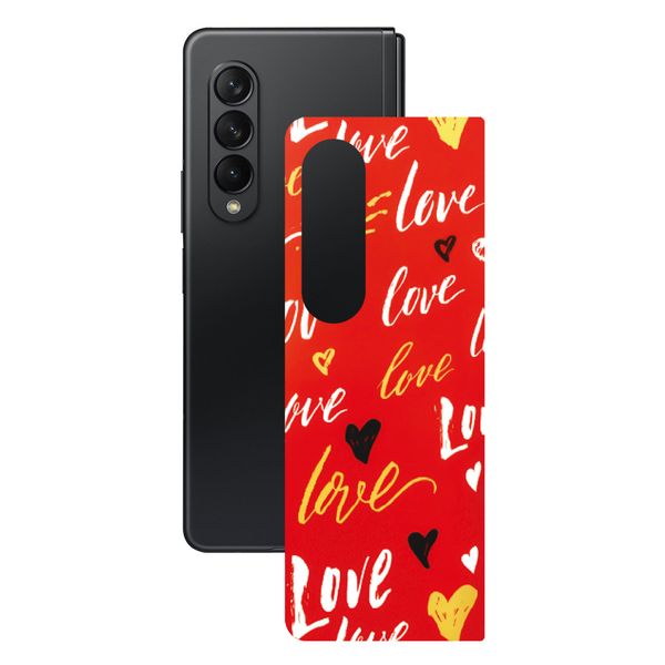 برچسب پوششی راک اسپیس طرح Love مناسب برای گوشی موبایل سامسونگ Galaxy Z Fold3 5G