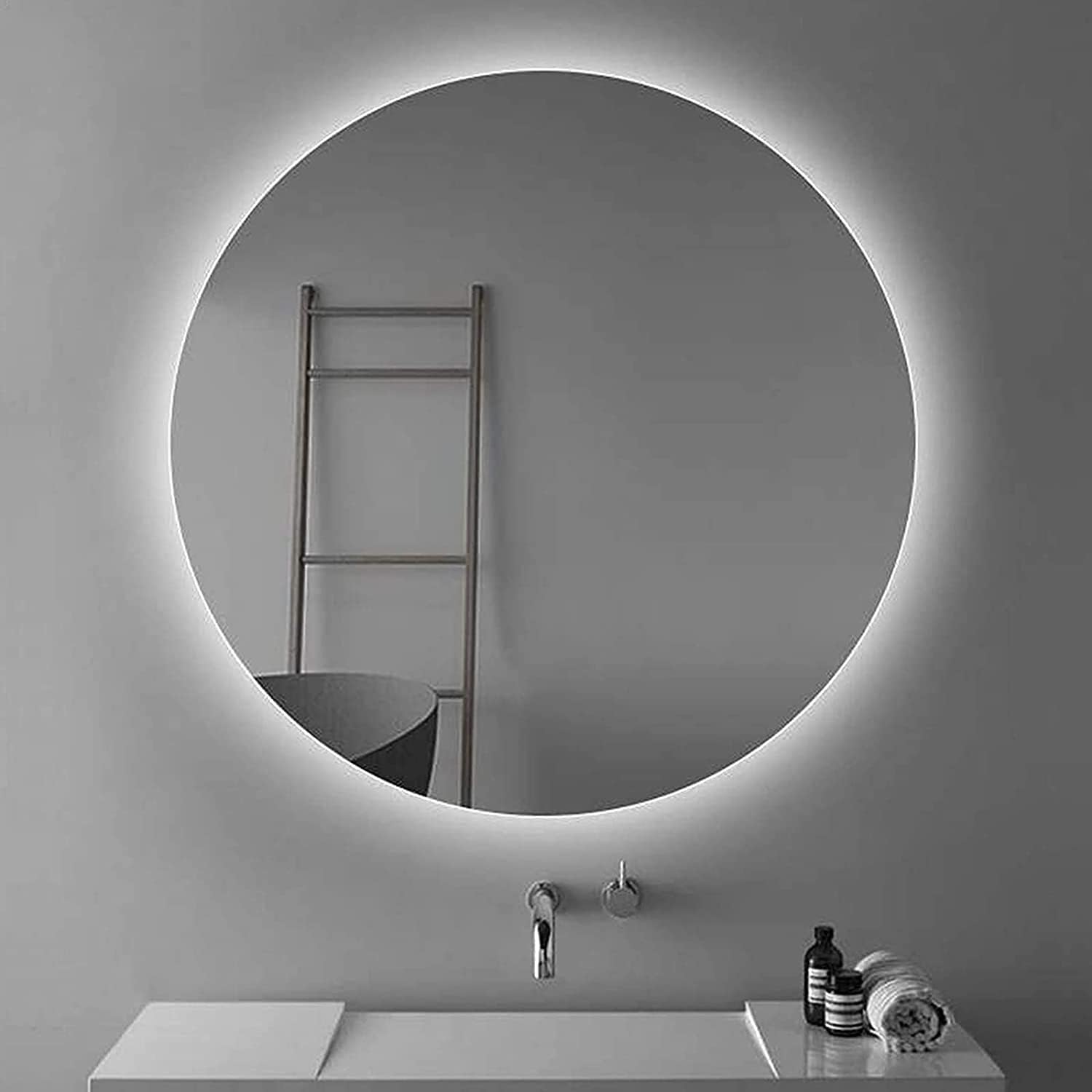 آینه سرویس بهداشتی آزالیا مدل بک لایت گرد 60