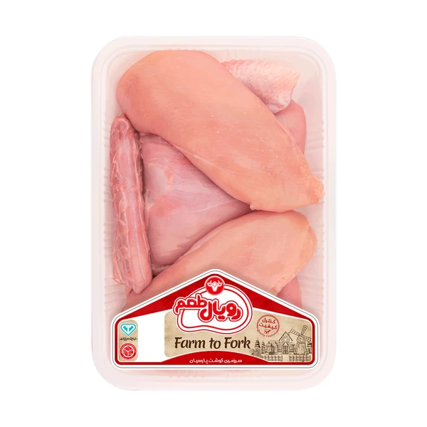 مرغ کامل خرده شده بدون پوست رويال طعم - 1.8 کیلوگرم 