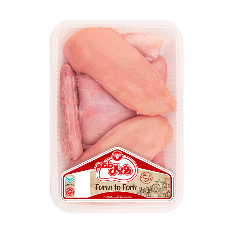 مرغ کامل خرده شده بدون پوست رويال طعم - 1.8 کیلوگرم 
