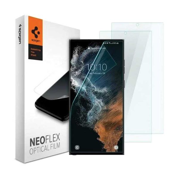 محافظ صفحه نمایش اسپیگن مدل NeoFlex مناسب برای گوشی موبایل سامسونگ Galaxy S22 Ultra بسته دو عددی