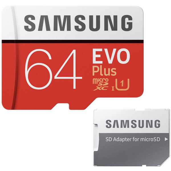 کارت حافظه Micro SDHC سامسونگ مدل EVO PLUS کلاس 10 استاندارد UHS-1 CARD سرعت 95Mbps ظرفیت 64 گیگابایت به همراه آداپتور SD