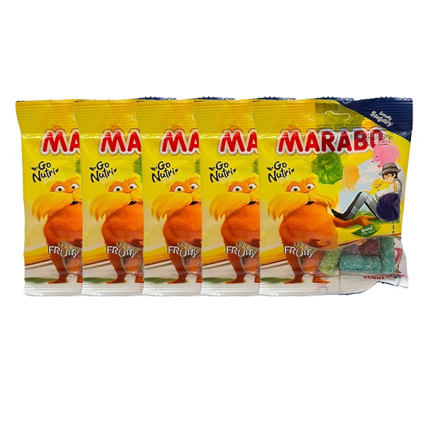 پاستیل لقمه ای میوه ای مارابو - 50 گرم بسته 5 عددی