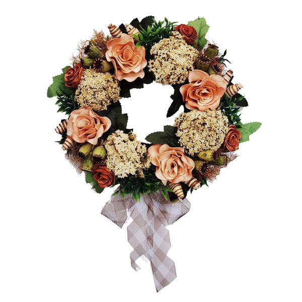 حلقه گل مصنوعی دکوفلاورز مدل Wreath  66