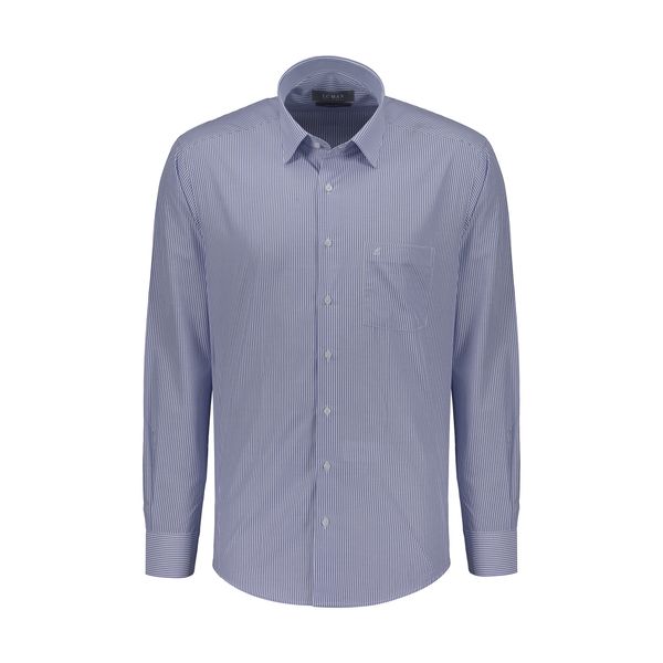 پیراهن آستین بلند مردانه ال سی من مدل 02181290-blue 180