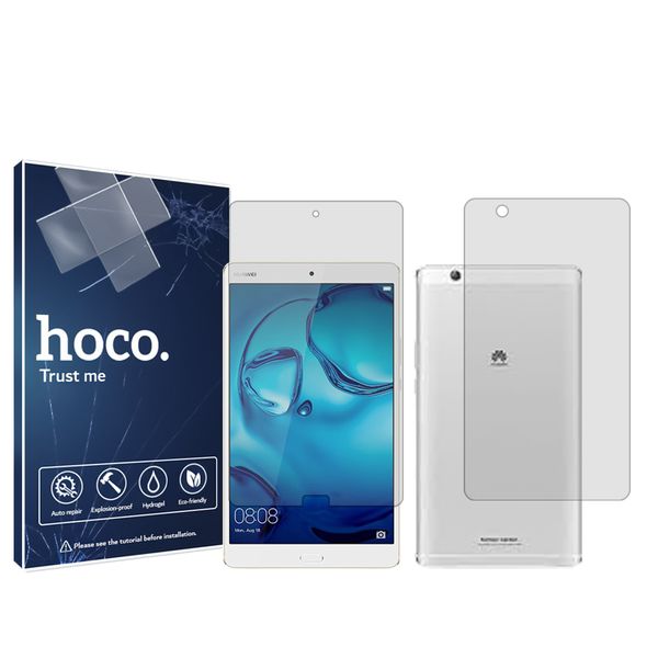 محافظ صفحه نمایش شفاف هوکو مدل HyGEL مناسب برای تبلت هوآوی MediaPad M3 8.4 به همراه محافظ پشت تبلت