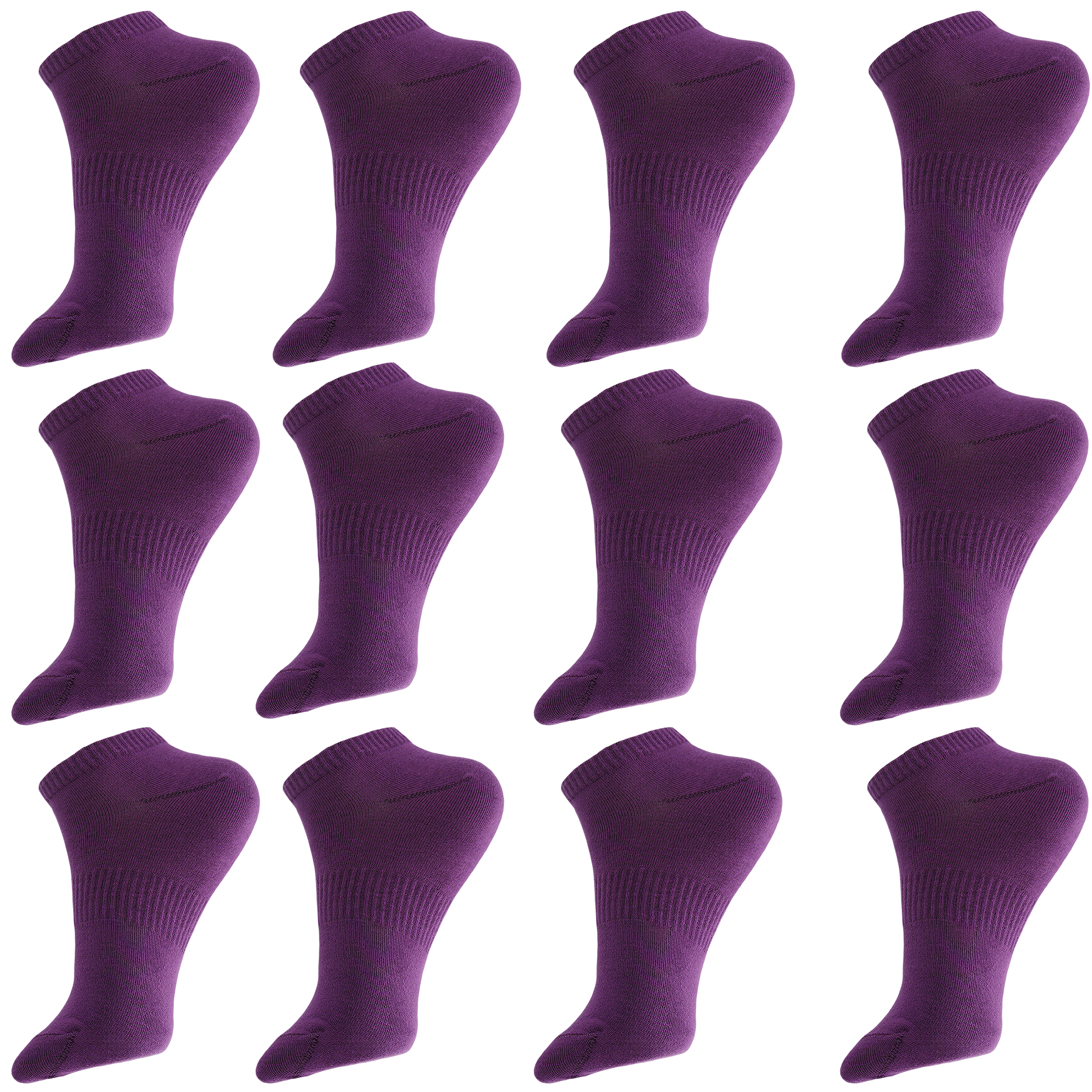 جوراب ورزشی ساق کوتاه مردانه ادیب مدل اسپرت کش انگلیسی کد MNSPT رنگ بنفش بسته 12 عددی