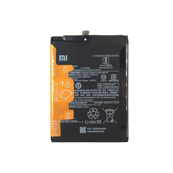 باتری موبایل مدل bm54 ظرفیت 5000 میلی آمپر ساعت مناسب برای گوشی موبایل شیائومی REDMI NOTE9T