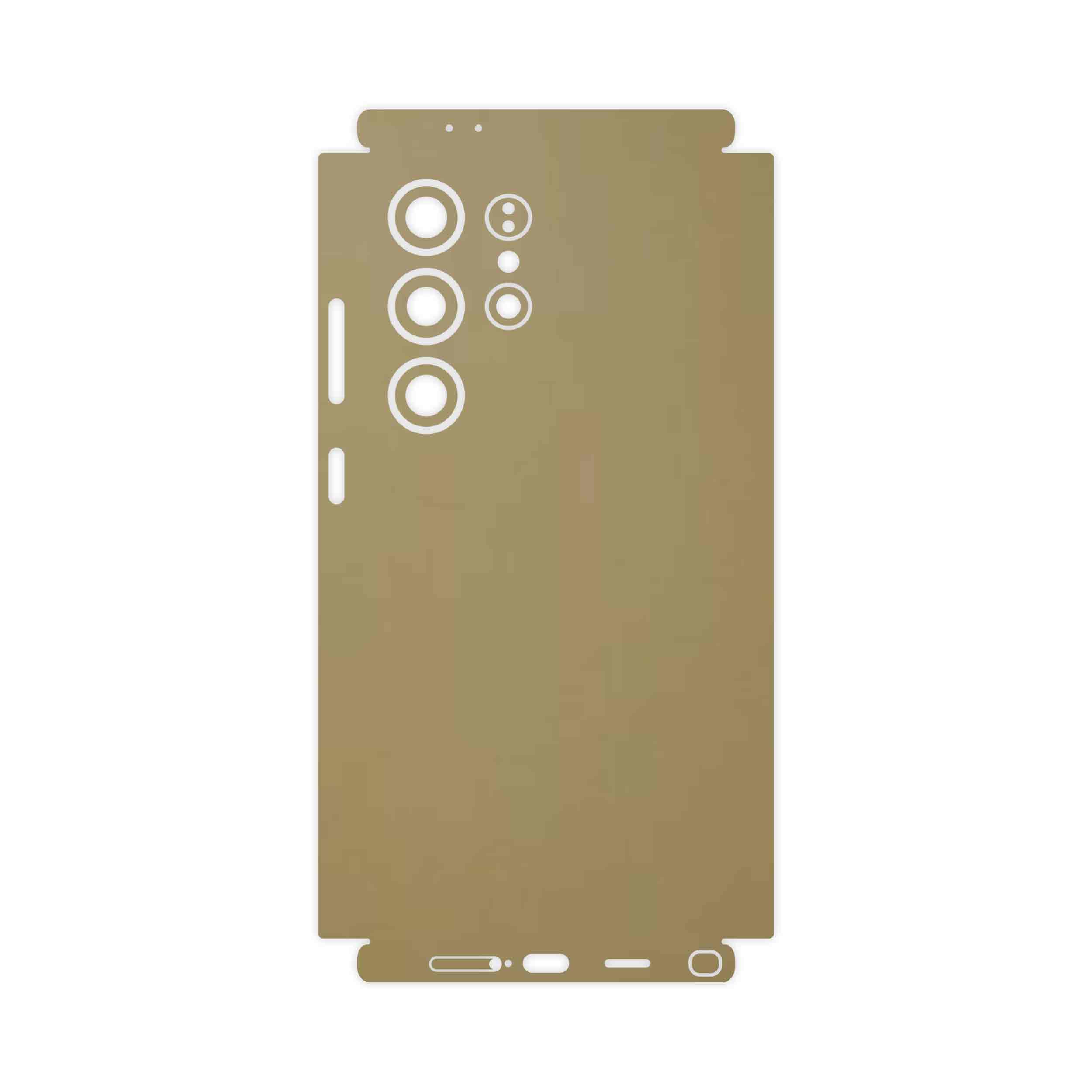 برچسب پوششی ماهوت مدل Matte-Gold-FullSkin مناسب برای گوشی موبایل سامسونگ Galaxy S24 Ultra